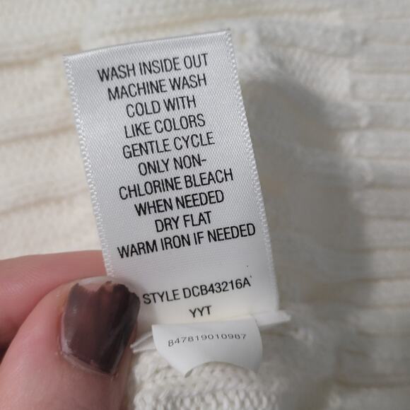 Croft & Barrow Womens Cable Knit Sweater Size L University Holiday Prep Academia - Picture 5 of 8